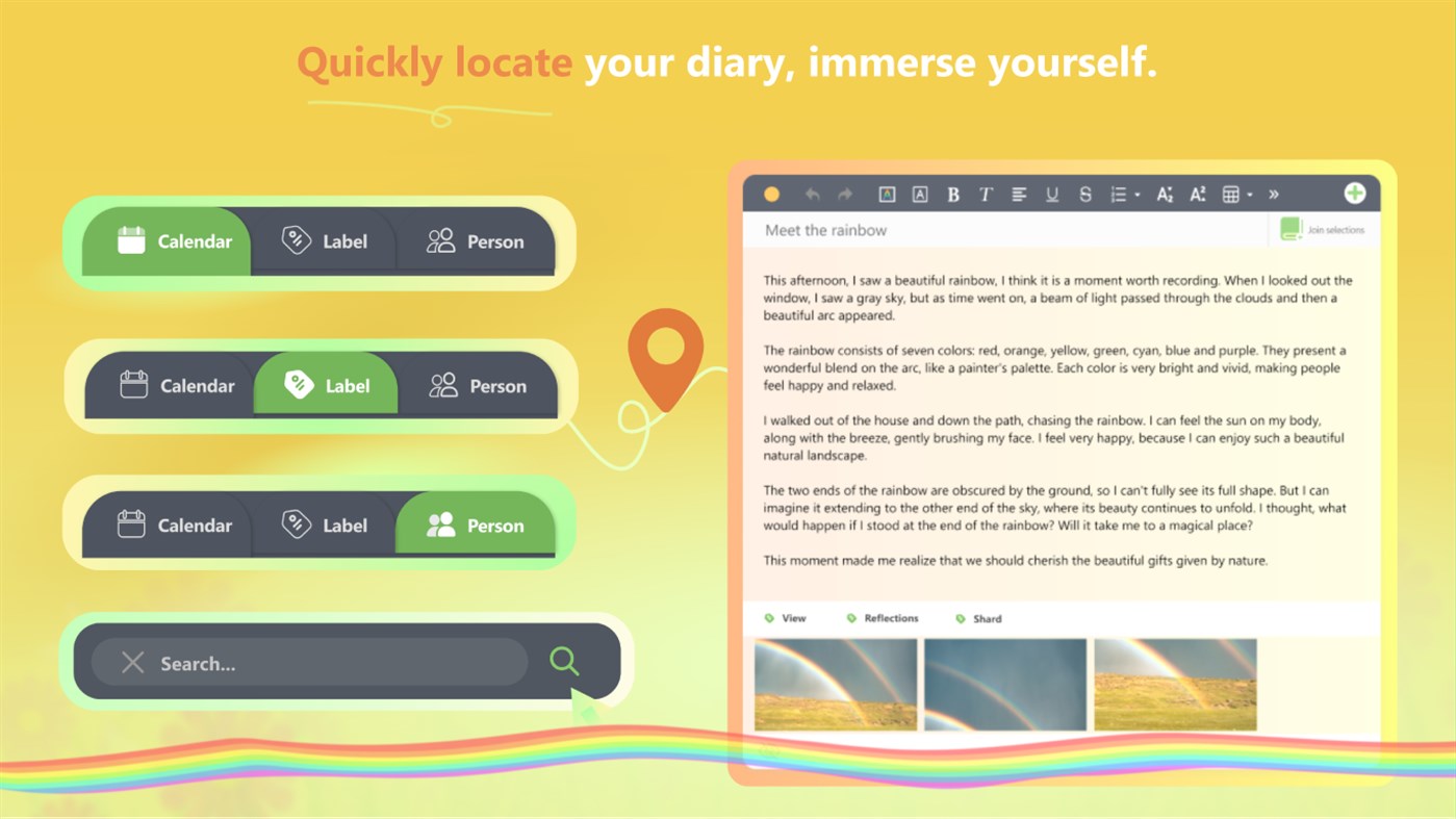 #3. Rainbow Diary - Journal, Note & Essay Book (Windows) Ved: 彩虹工作室