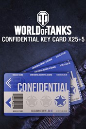 World of Tanks - 25 Confidential Key Cards + 5 Bonus!