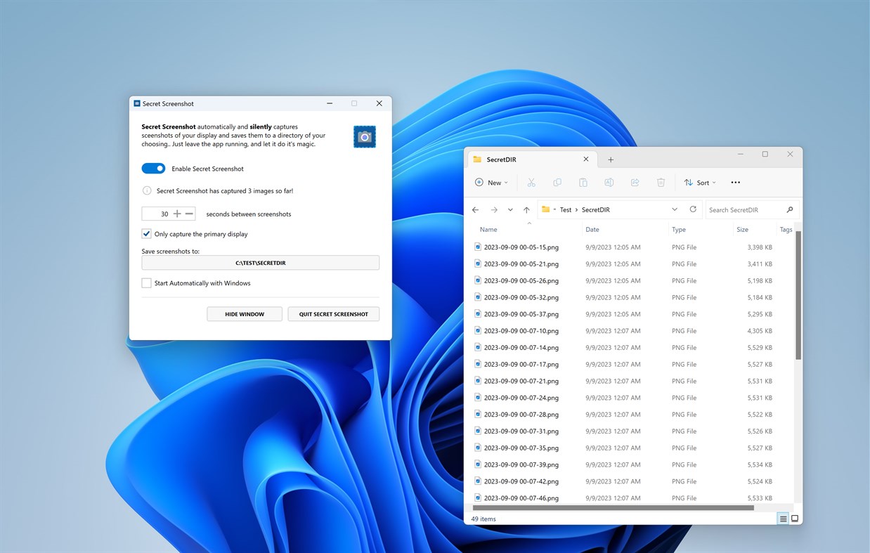 #2. Secret Screenshot Capture (Windows) 来自: EvlarSoft LLC