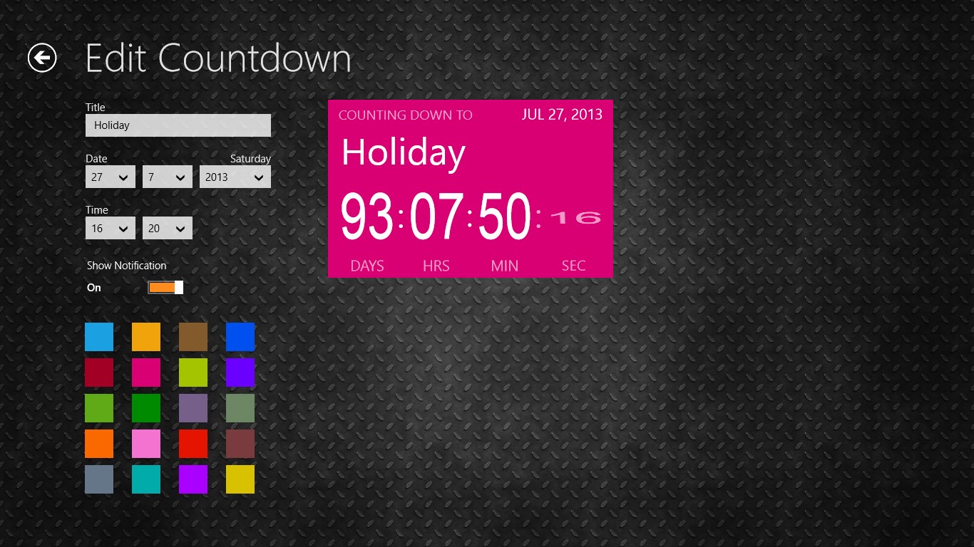 Countdown for Windows 10