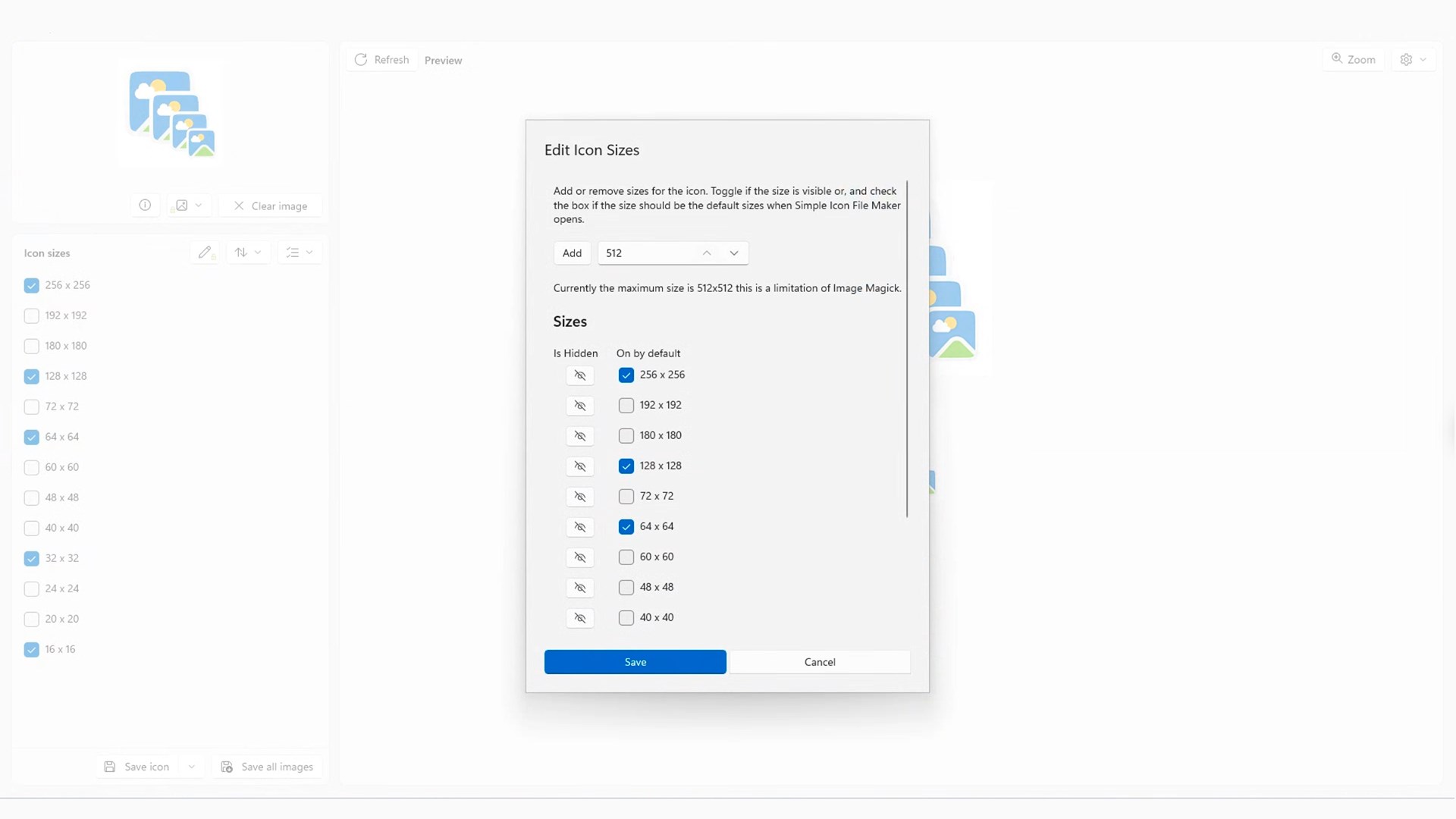 Simple Icon File Maker screenshot