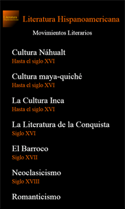 Literatura Hispanoamericana screenshot 2