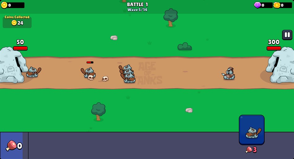 Age of Tanks Warriors TD (Windows) بواسطة: Playgama