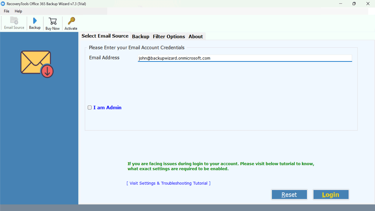 Snapshot 2 of RecoveryTools for Office 365 Backup Software