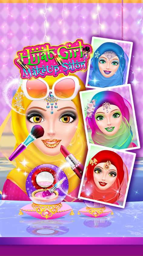Deluxe Hijab Make up Salon - Headscarf Beauty Make over Game Screenshots 1