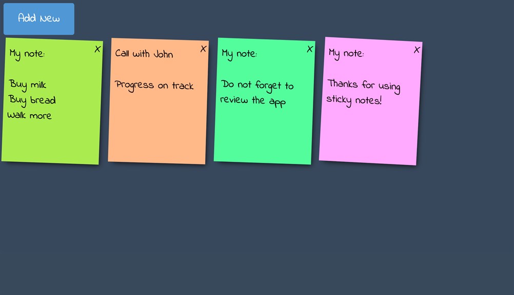 Simple sticky hot sale notes