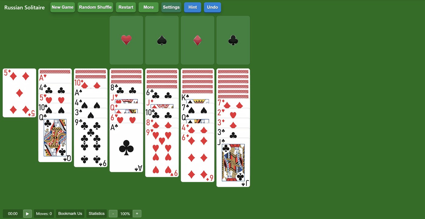 #1. Russian Solitaire Solitairex (Windows) 由: Solitairen