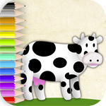 Farm animals coloring: learning games for children