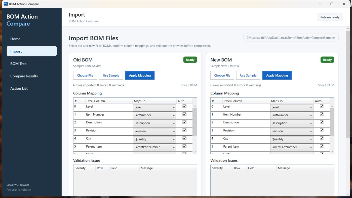 #2. BOM Compare (Windows) De: AKLABS