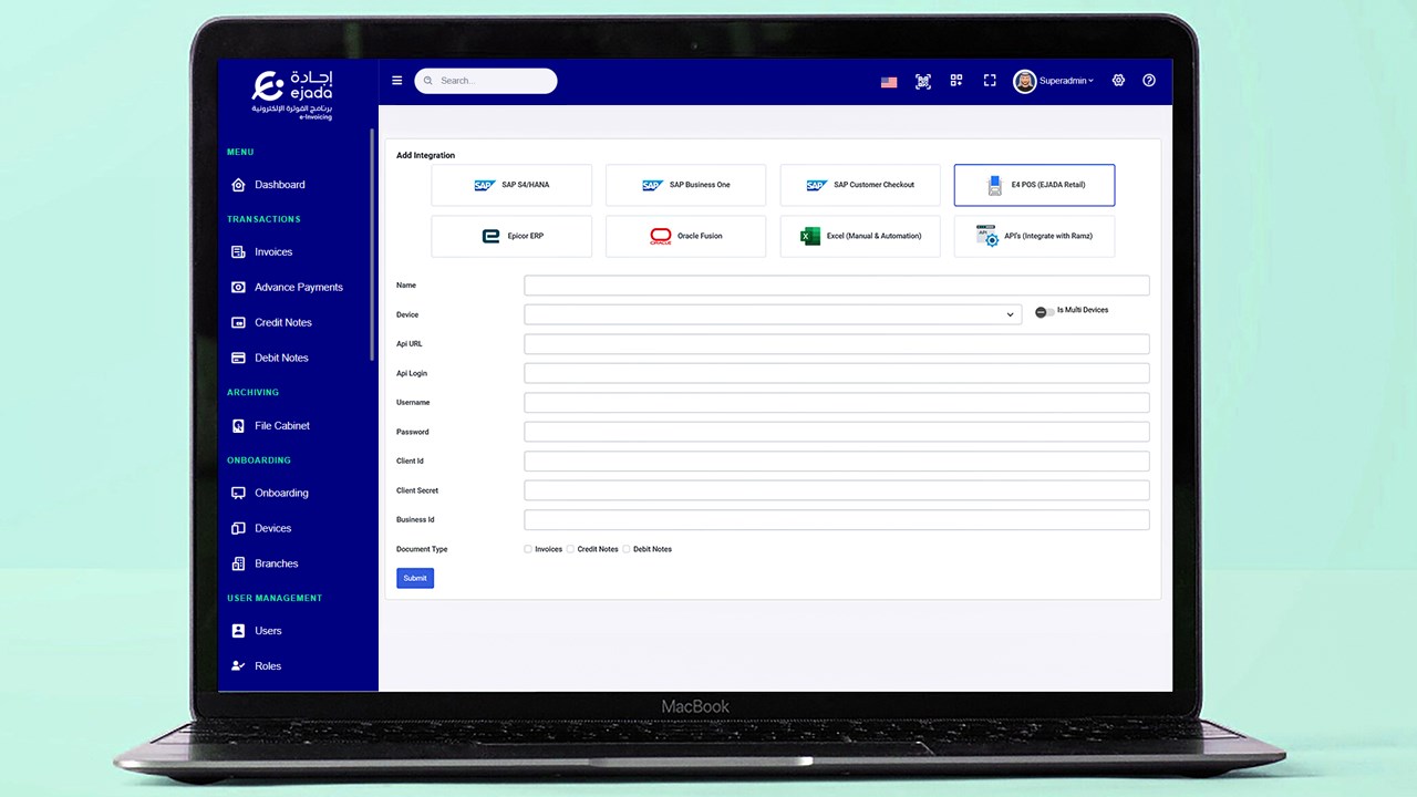 Snapshot 4 of eInvoicing | KSA ZATCA Compliant Solution
