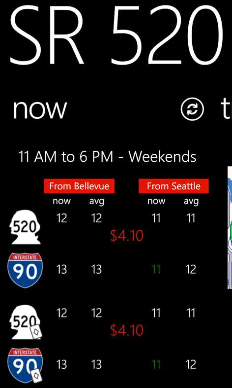 SR 520 Toll Rates Screenshots 1