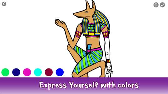 Egyptian Art Color By Number: History Coloring Sandbox screenshot 4