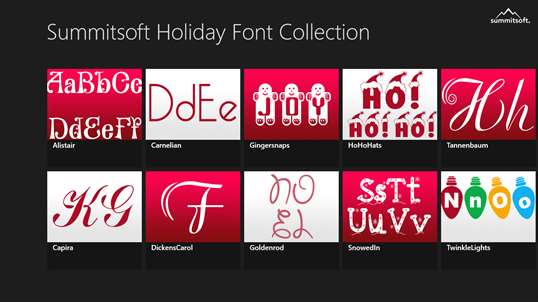 Holiday Fonts Collection screenshot 1