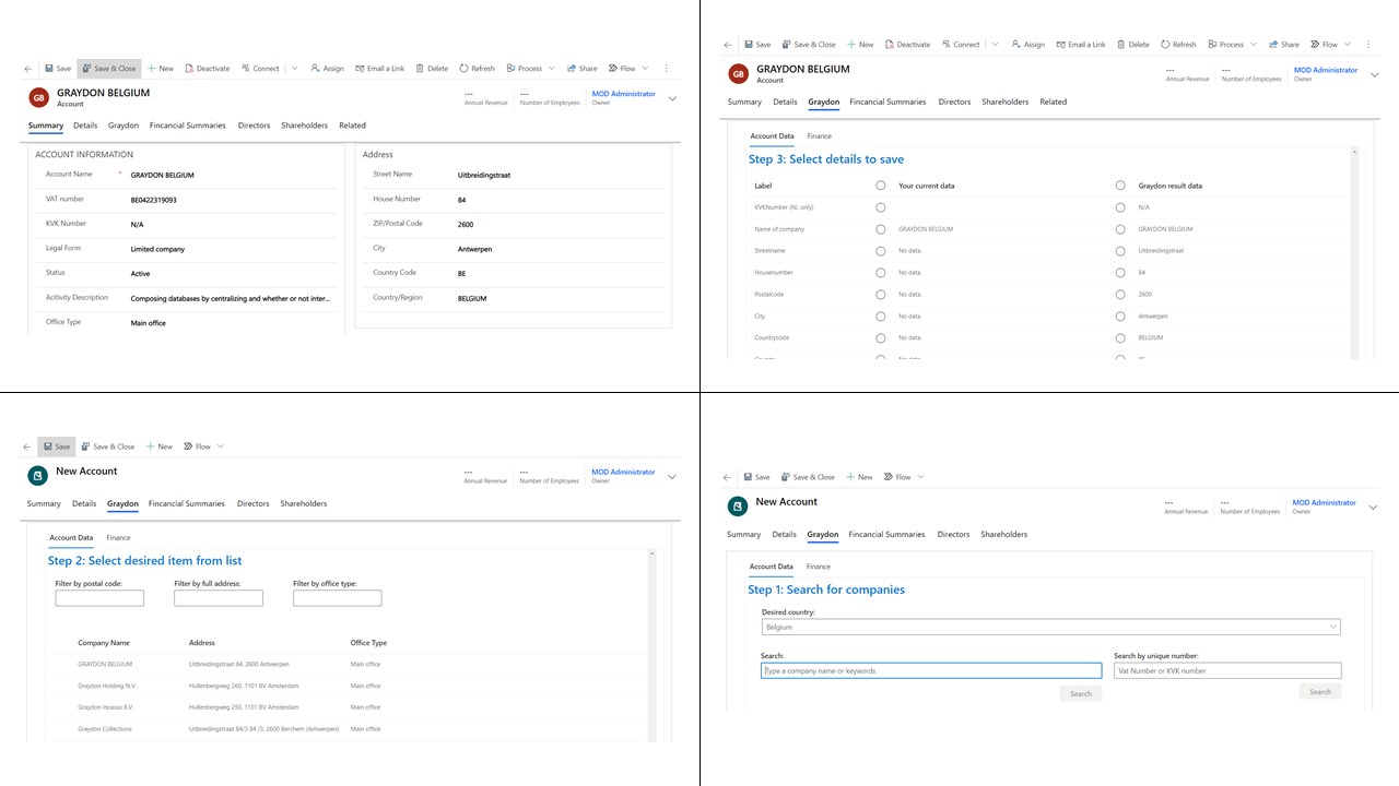 Snapshot 1 of Graydon API for Microsoft Dynamics 365