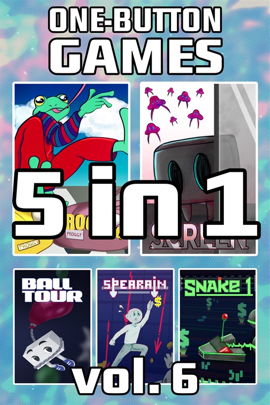 Box shot of One Button Games 5-in-1 vol. 6 (Xbox One)