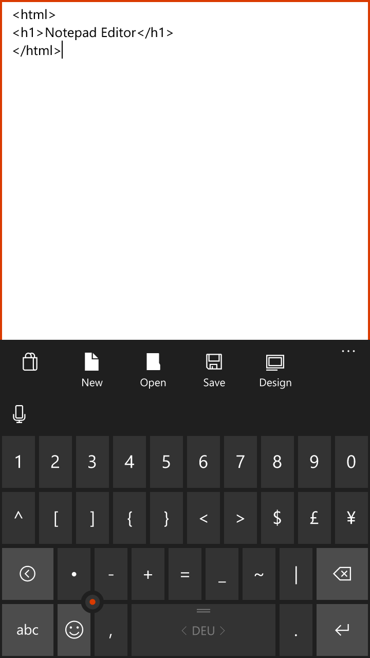 Notepad Editor screenshot