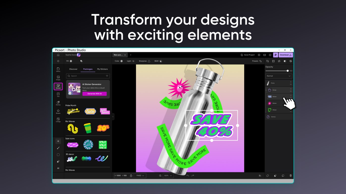 #8. Picsart AI Photo Editor (Windows) Oleh: PicsArt Inc.