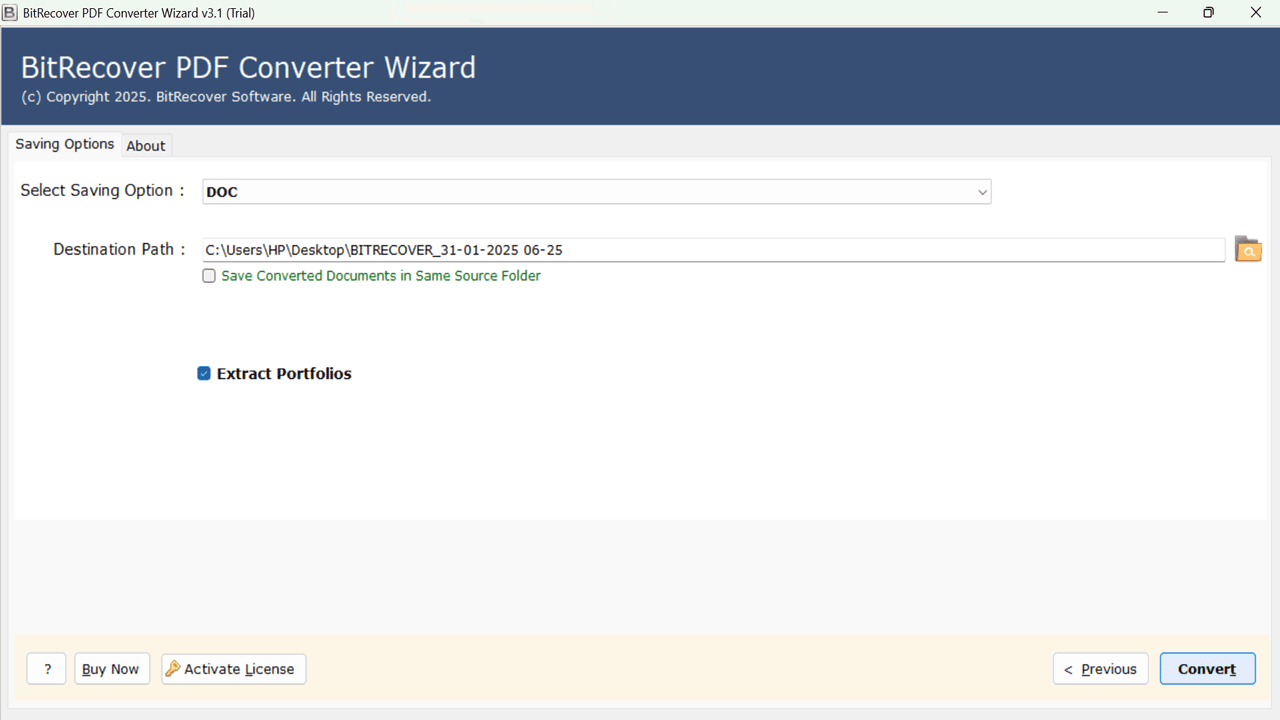 Snapshot 5 of BitRecover PDF to HTML Converter