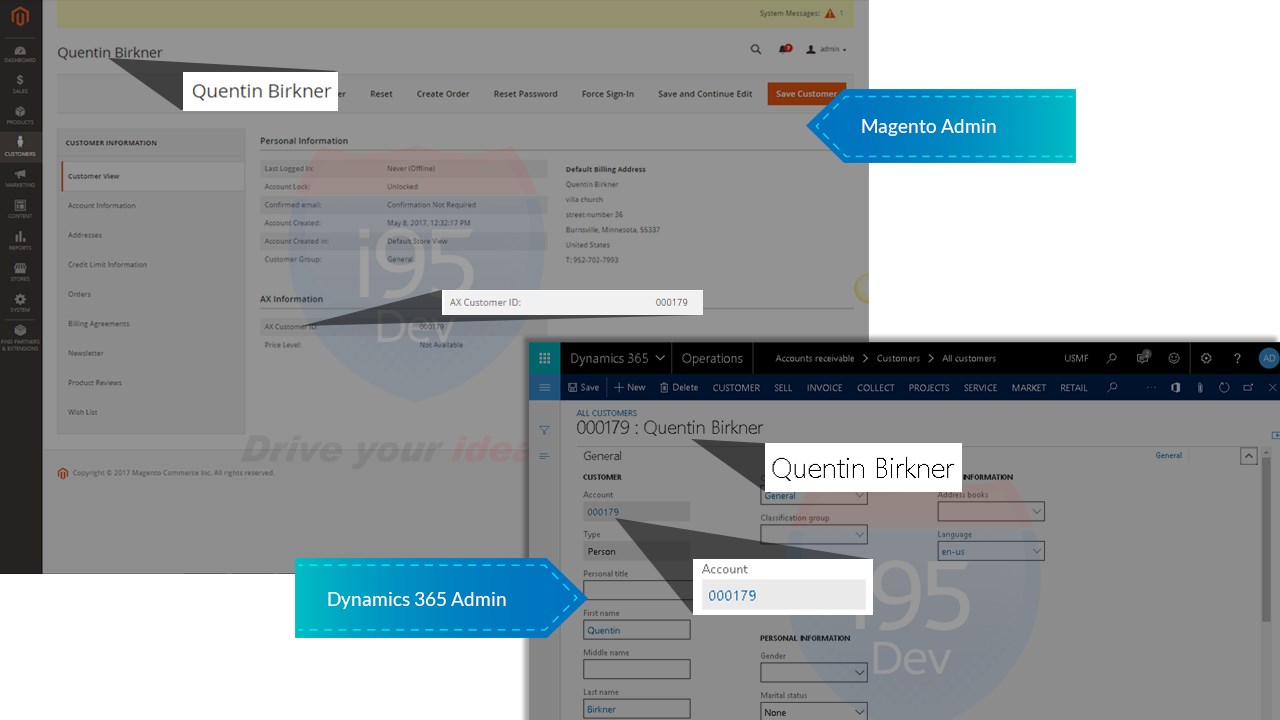 Snapshot 5 of i95Dev Connect for Adobe Commerce and Dynamics 365 Finance Integration