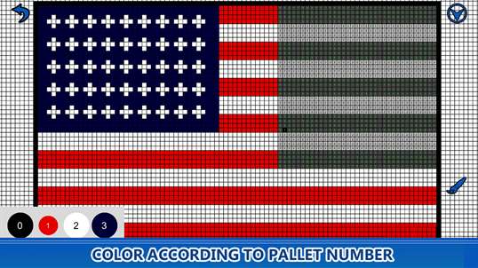 Flags Color by Number - Pixel Art Coloring Book screenshot 2