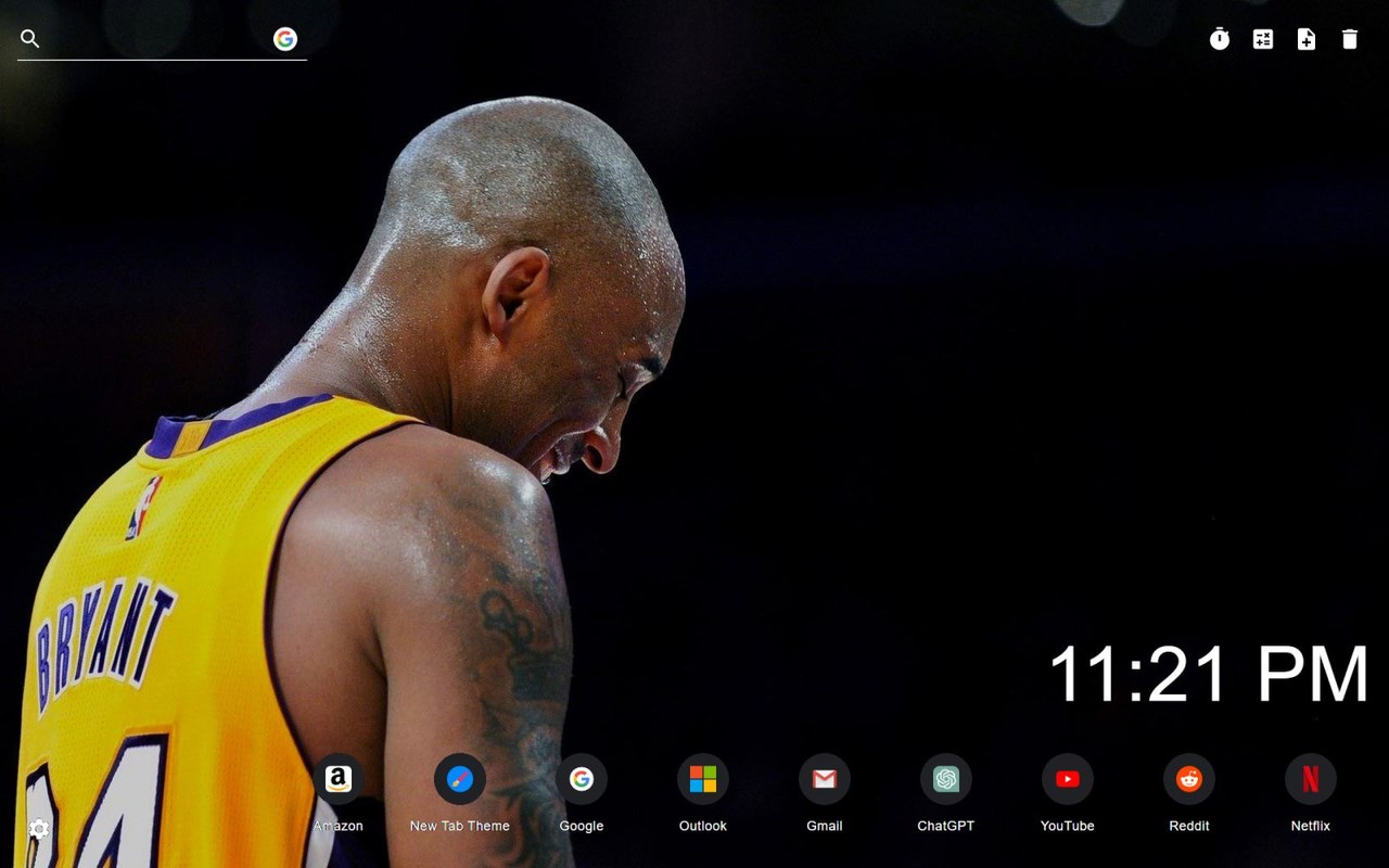 Kobe Bryant Wallpaper New Tab