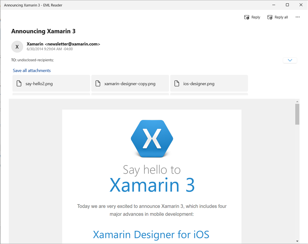 #1. EML Reader (Windows) Által: ayamadori