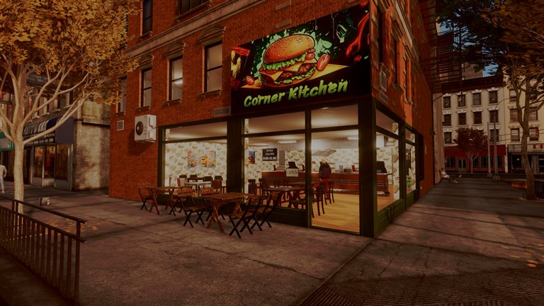 Corner Kitchen Fast Food Simulator 餐廳擴建後樣貌