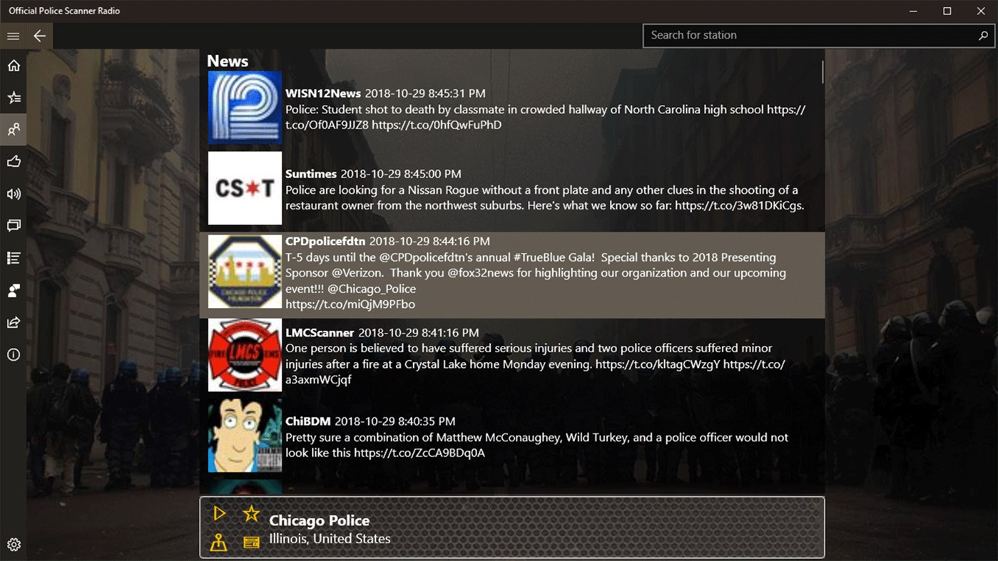 #8. Official Police Scanner Radio (Windows) By: Police Scanner Radio