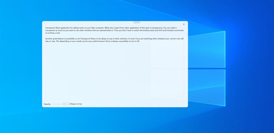 Transparent Note (Windows) 由: Wojciech Rózga Mobile Apps