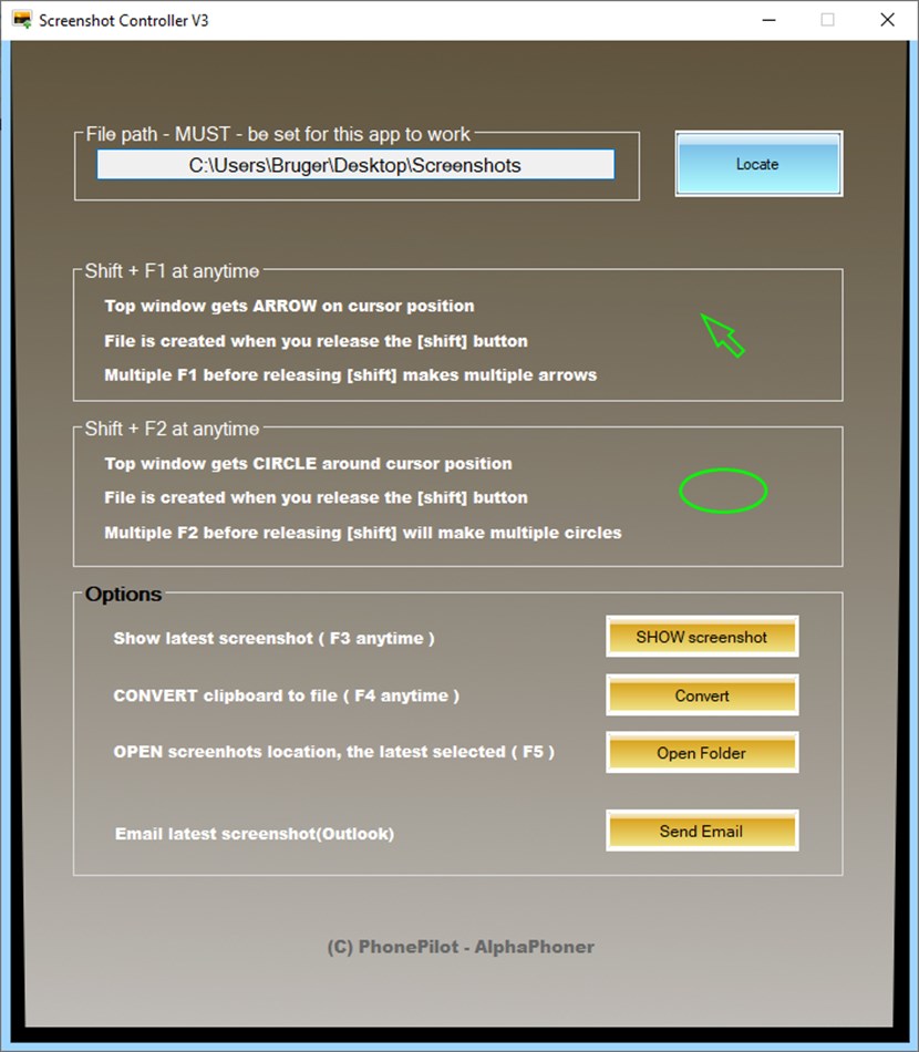 Screenshot Controller (Windows) Bởi: PhonePilot - AlphaPhoner