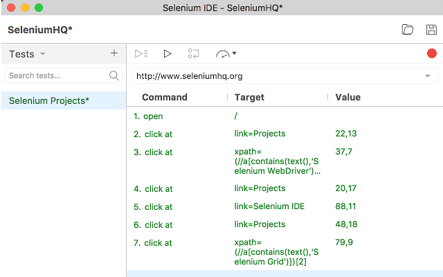 Selenium IDE