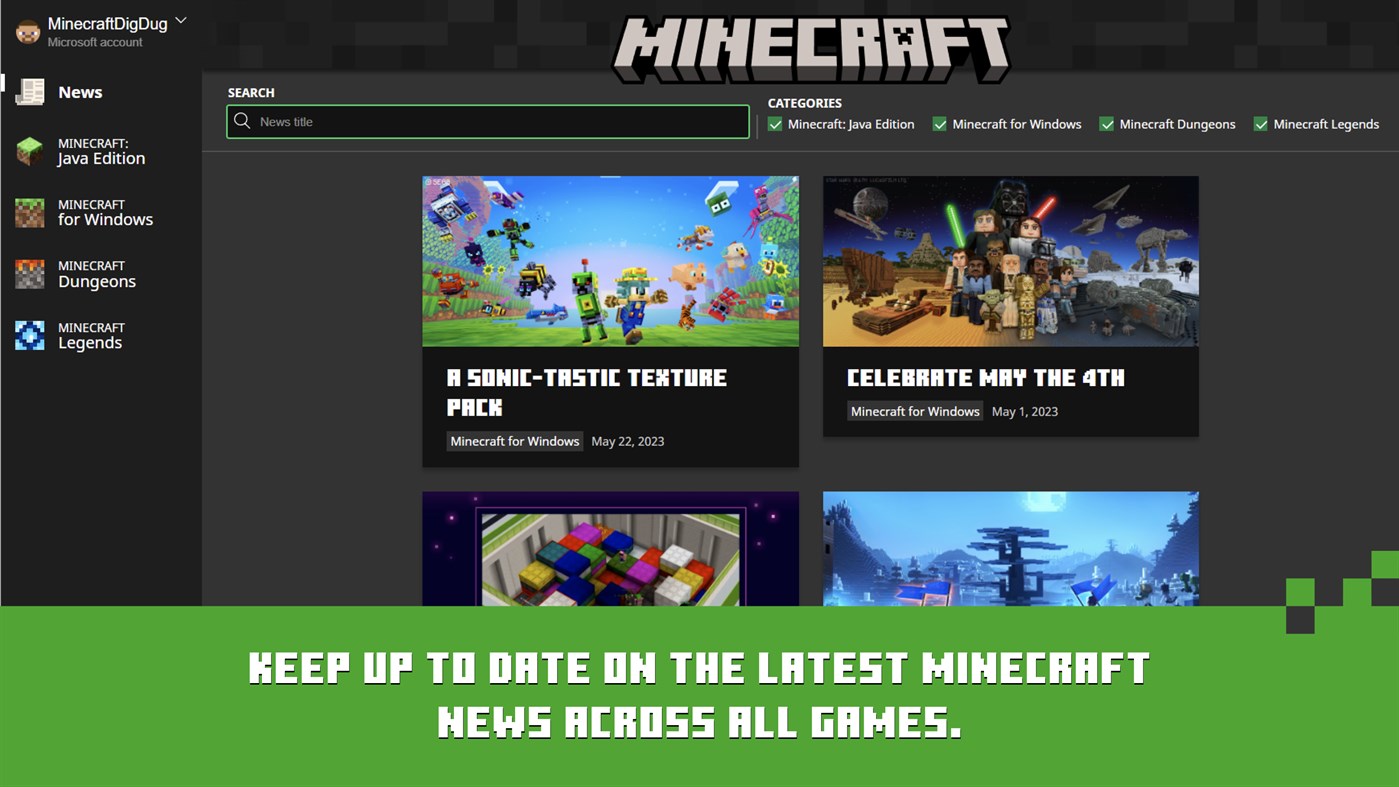 #3. Minecraft Launcher (Windows) بواسطة: Microsoft Studios