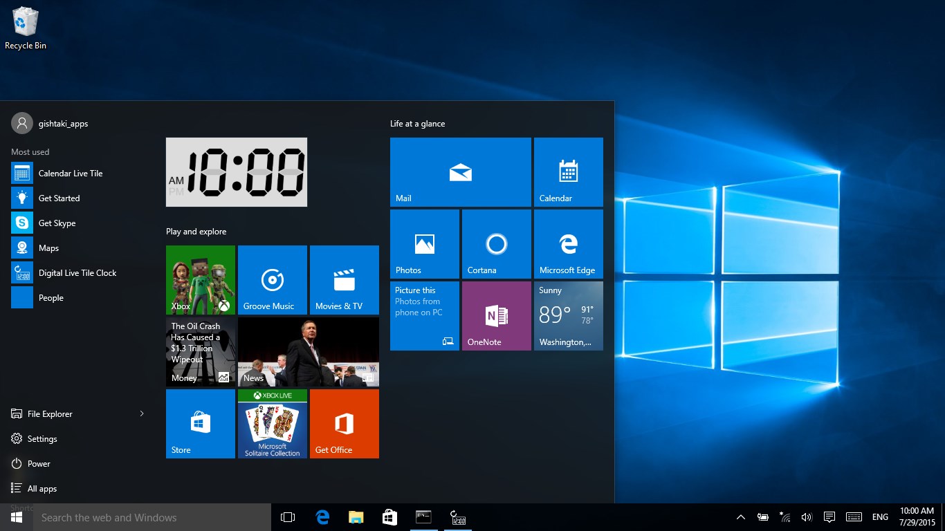 Get Digital Live Tile Clock Microsoft Store