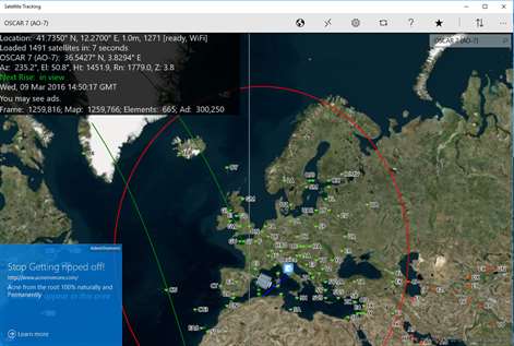 Satellite Tracking Screenshots 2