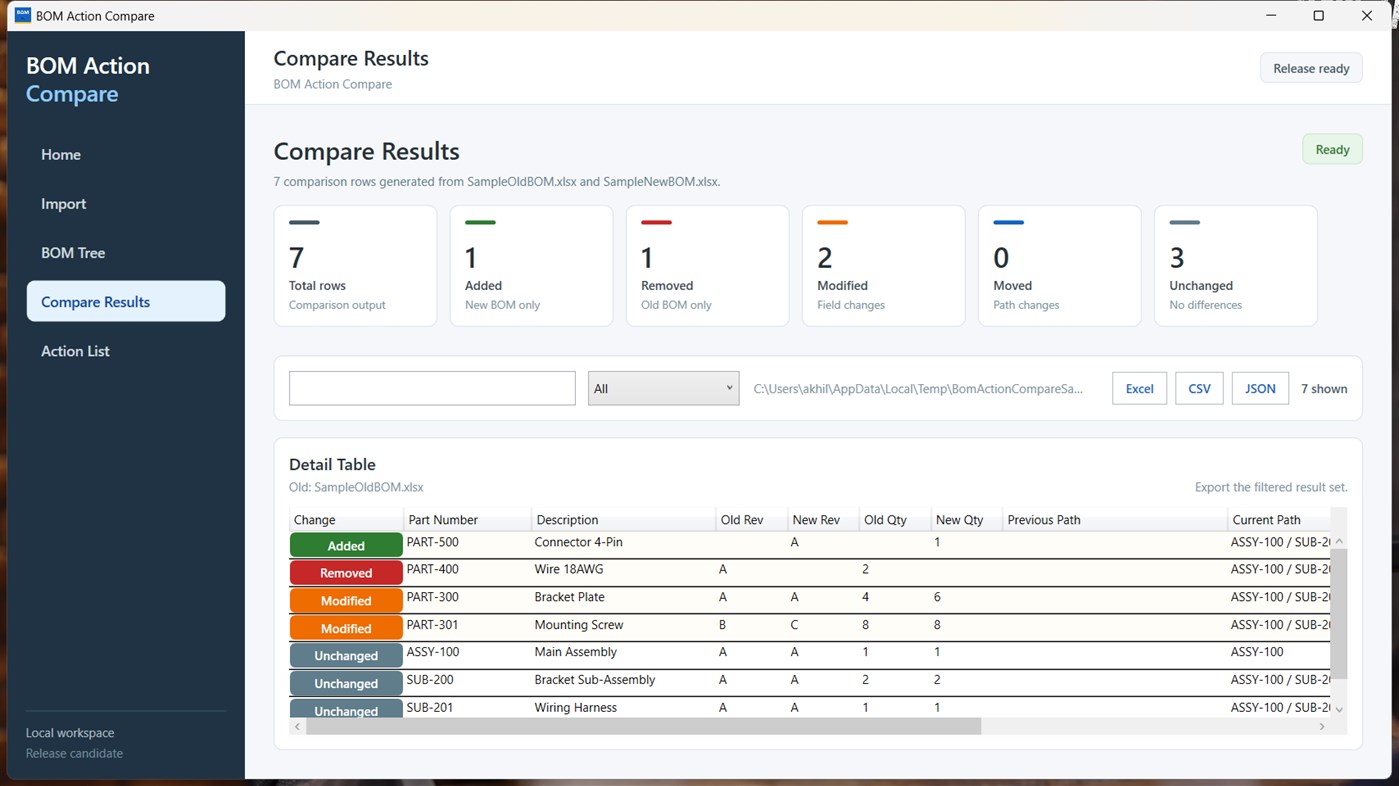 #4. BOM Compare (Windows) De: AKLABS