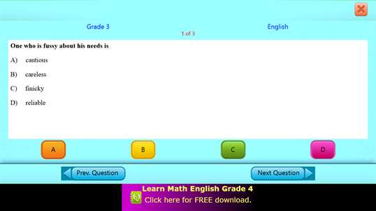 QVprep Lite Math English Grade 3 screenshot 9