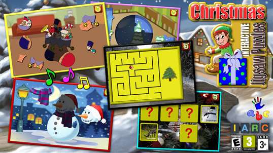 Kids Christmas Jigsaw Puzzles - educational game for preschool children 3+ screenshot 1