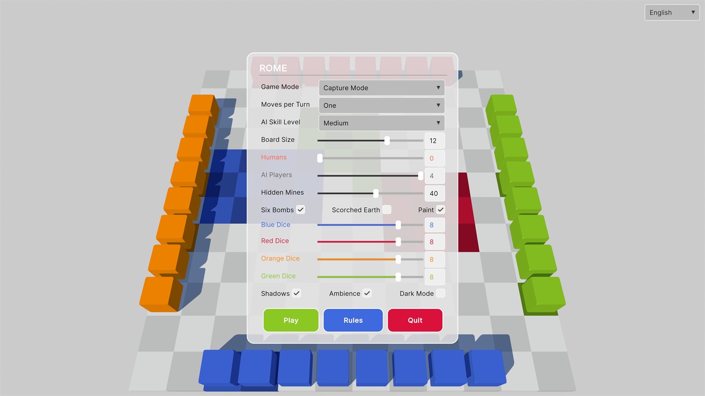 #1. Rome: Dice x Checkers (Windows) By: The Big Yellow Skip