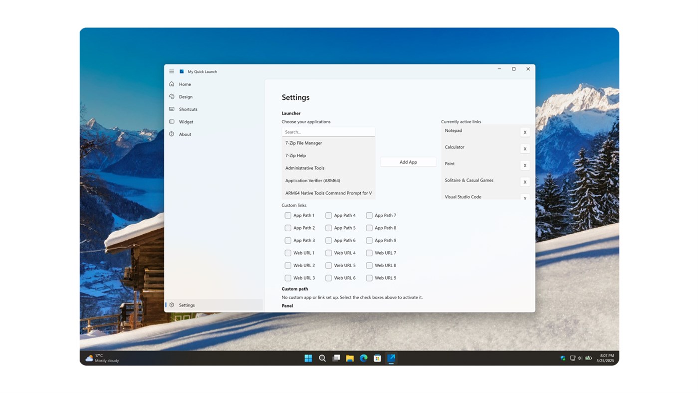 #4. My Quick Launch (Windows) By: Stefan vd