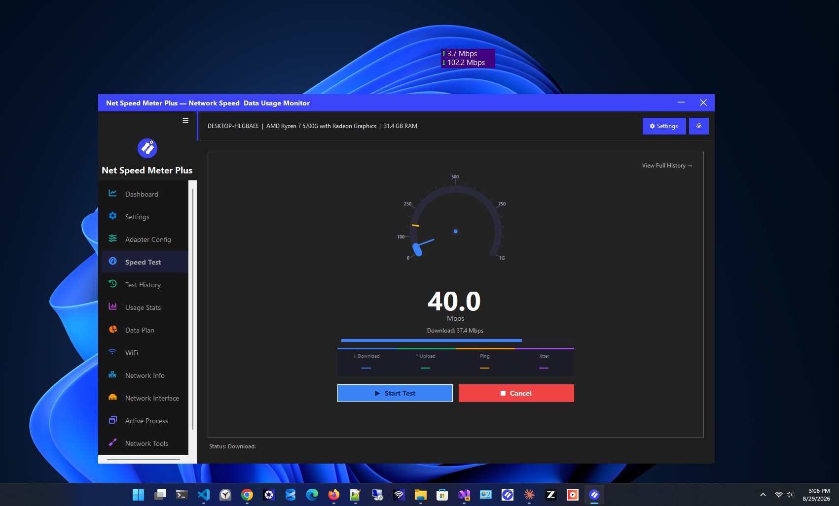 Net Speed Meter Plus screenshot