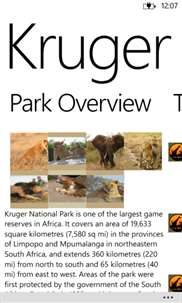 Kruger National Park screenshot 1
