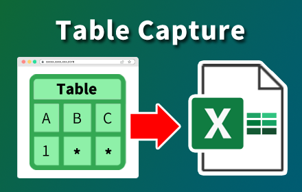 Table Capture - Tabular Data to Spreadsheet small promo image