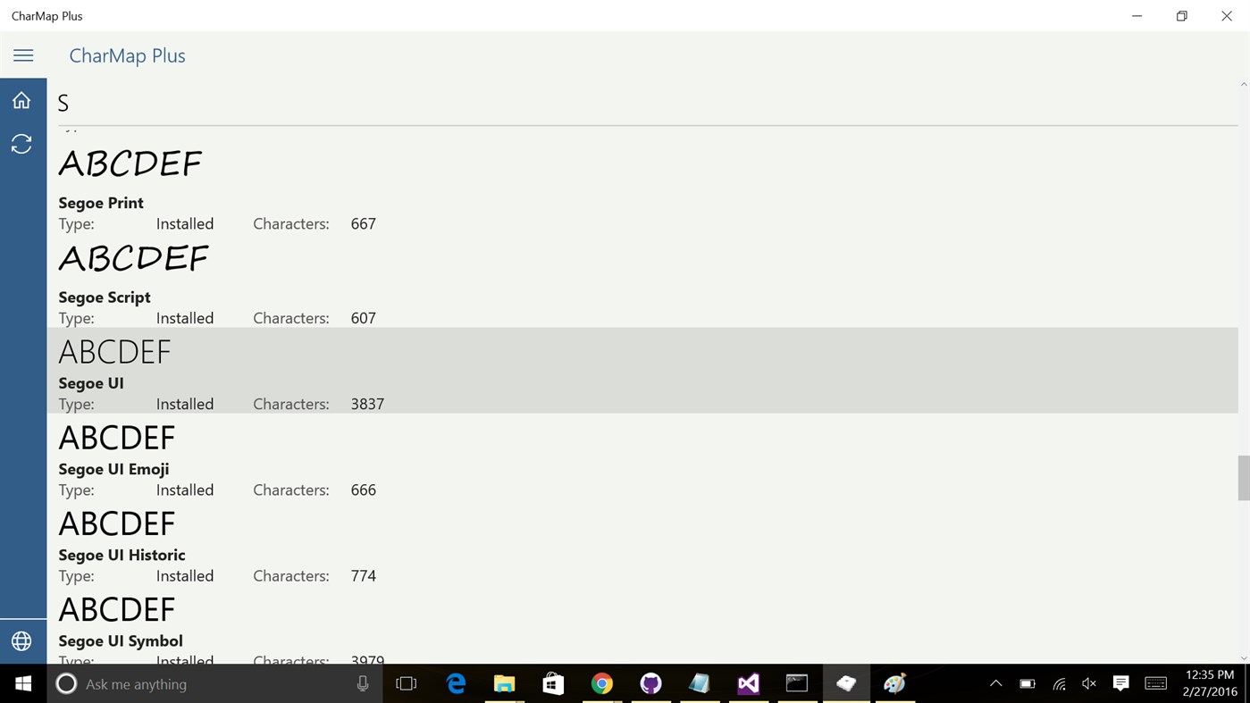 #3. CharMap Plus (Windows) Por: Nuology