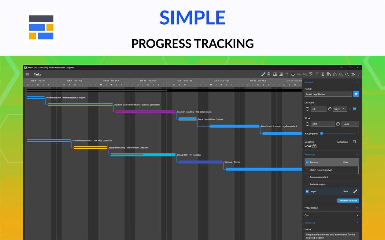 #4. Ingantt: Gantt chart project planner with AI (Windows) 由: Ingantt Development