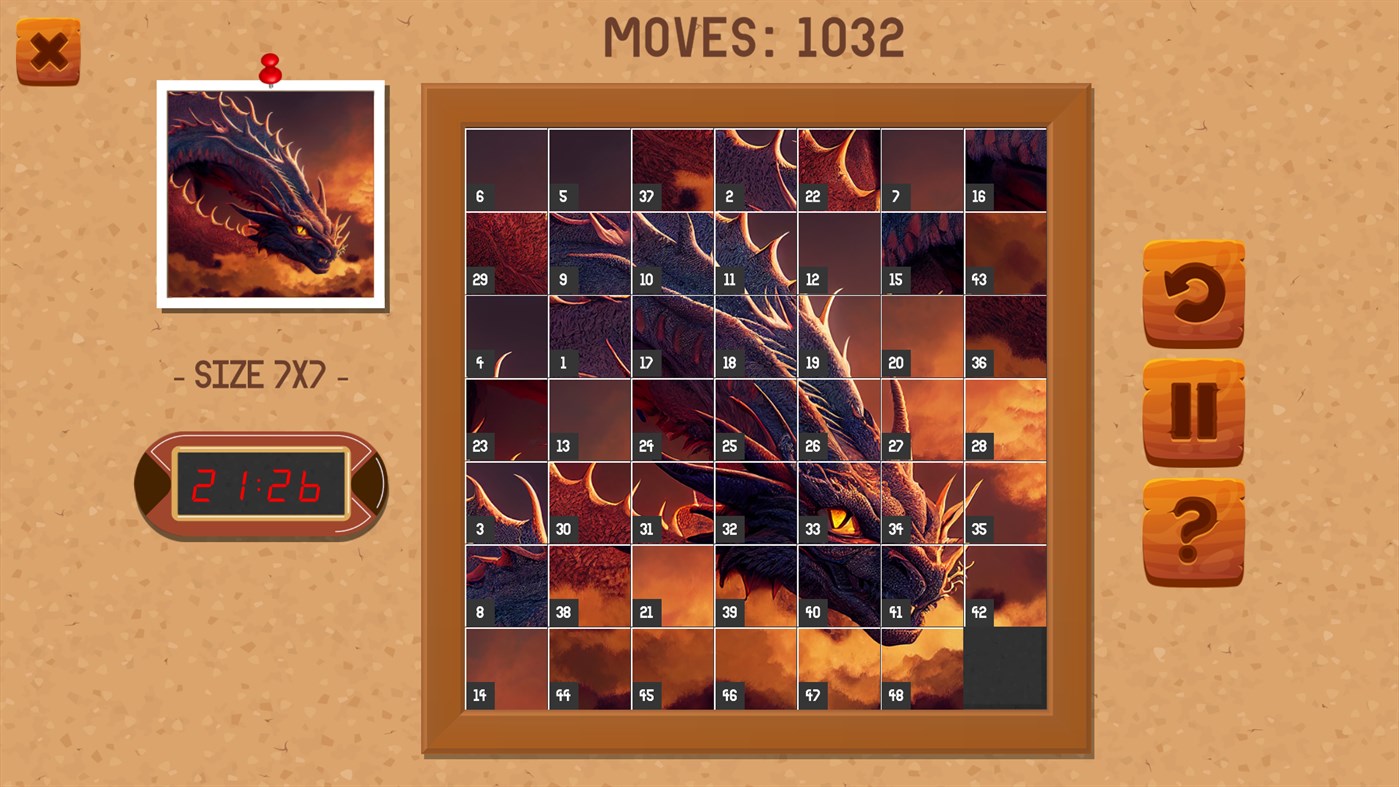 #6. Sliding Puzzle Deluxe for PC & XBOX (Windows) By: PandaSoftwares