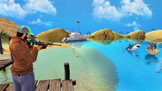 Big White Shark Attack Sim 3D - Angry Fish Hunting screenshot 5