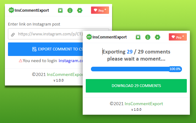 InsCommentExport-Download Instagram Comments