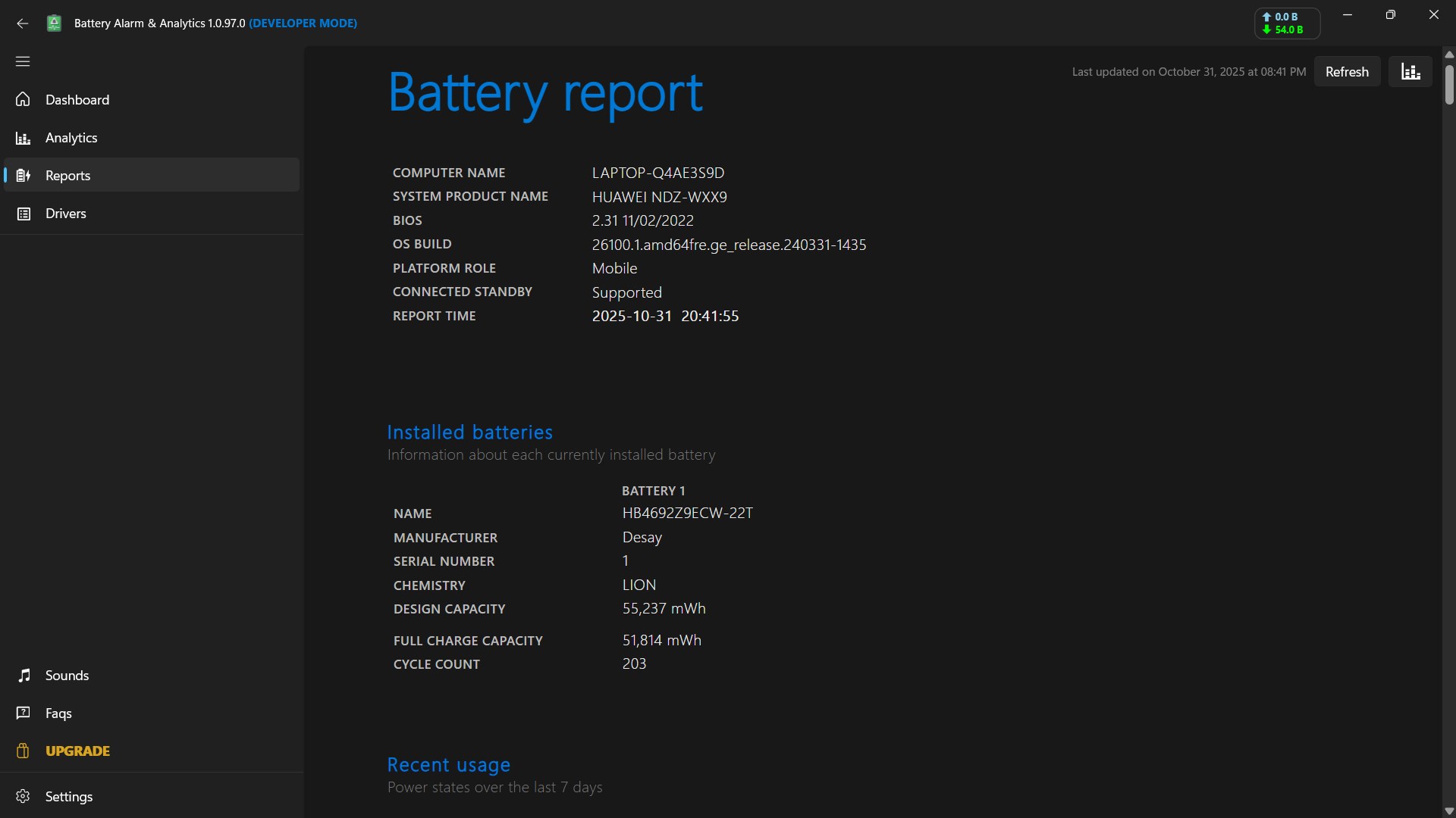 Battery Alarm & Analytics screenshot