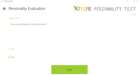 Xtreme Personality Test Screenshots 2