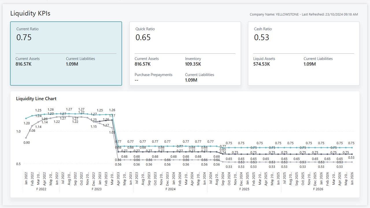 Snapshot 2 of Finance Power BI app for Business Central (for version 25.2)